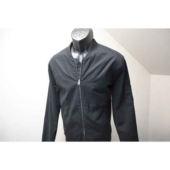 Topman Full Zip Black Khaki Jacket Slim Fit Mens Size XL - Picture 1 of 9